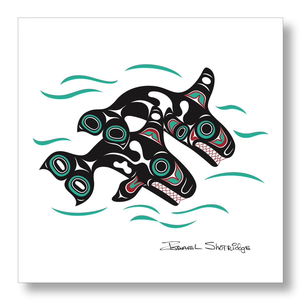 Orcas Limited Edition Formline Art Print | Native Orca Art Print