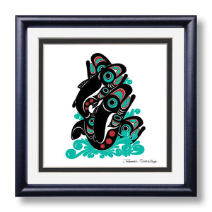 Salmon Formline Design, Hand Signed Art Print by Israel Shotridge | Framed Giclée Native Art Print