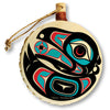 Raven 2 Holiday Drum Ornament | Raven 2 Christmas Tree Ornament | Shotridge Native Holiday Ornament