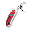 "Red Feather" Acrylic Key Ring - The Shotridge Collection