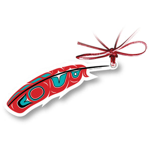 "Red Feather" Holiday Ornament - The Shotridge Collection