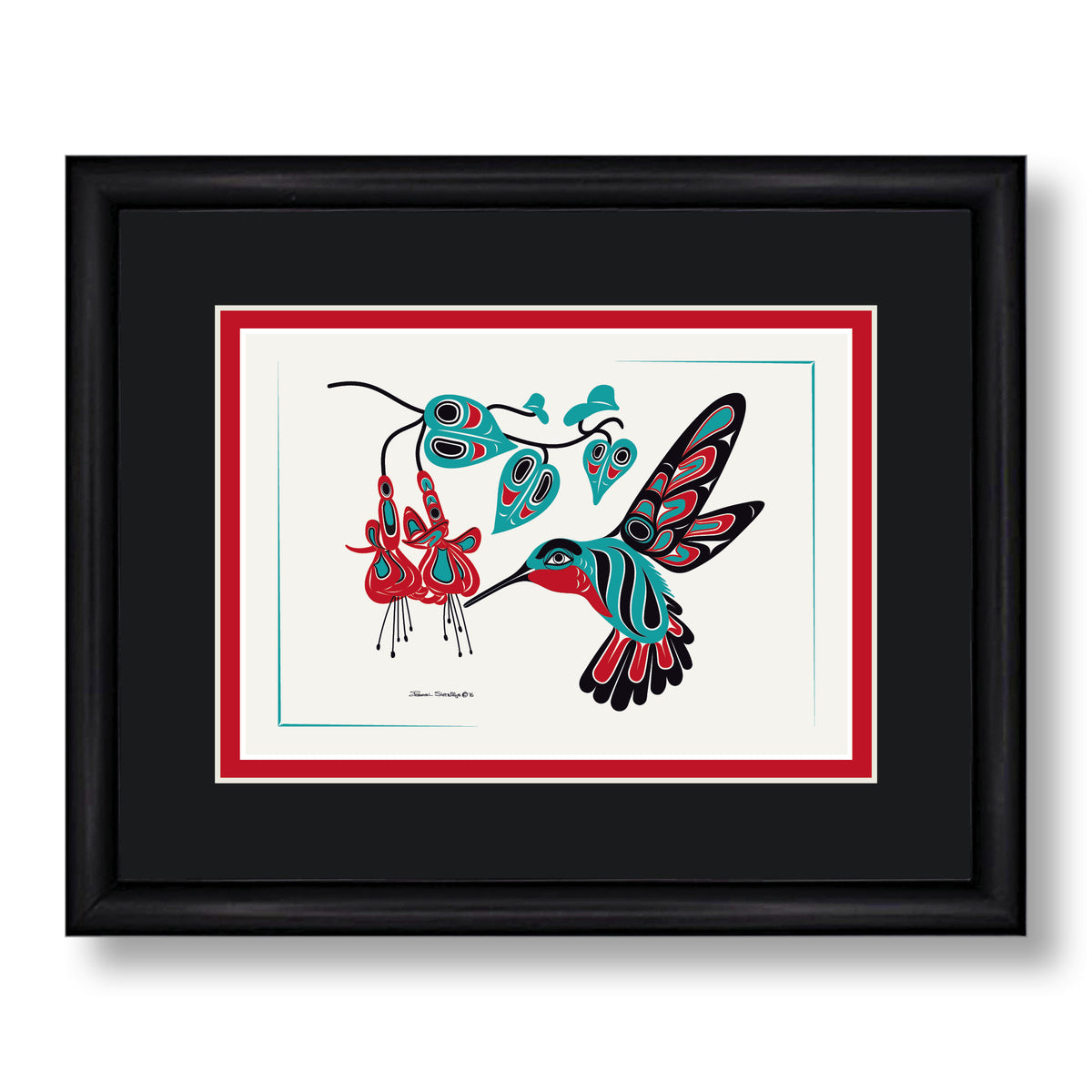 Hummingbird & Fuchsia Formline Art Cards | Native American Art Cards ...