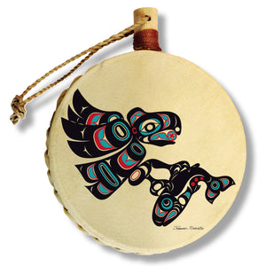 "Eagle & Salmon" Drum Ornament - The Shotridge Collection