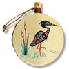 "Heron" Drum Ornament - The Shotridge Collection