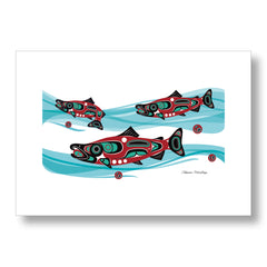 Salmon Run Limited Edition Formline Art Print | Native Art Print
