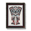 Bear Copper Tapestry Throw Blanket | Bear Copper Fringed Blanket Throw | Shotridge Native Throw Blanket