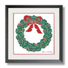 Frog Wreath - Holiday Giclée - Framed Art Print