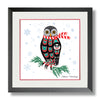 Holiday Owl - Holiday Giclée - Framed Art Print