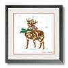 Reindeer - Holiday Giclée - Framed Art Print