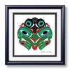 Baby Raven & Frog Formline Design, Hand Signed Art Print by Israel Shotridge | Framed Giclée Native Art Print