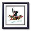 Eagle & Bear Canoe Formline Design, Hand Signed Art Print by Israel Shotridge | Framed Giclée Native Art Print