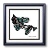 Eagle & Salmon Formline Design, Hand Signed Art Print by Israel Shotridge | Framed Giclée Native Art Print