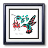 Hummingbird & Fuchsia Formline Design, Hand Signed Art Print by Israel Shotridge | Framed Giclée Native Art Print