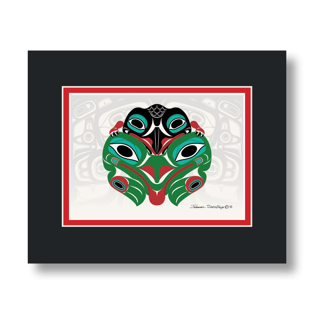 Baby Raven Frog & House Screen Formline Art Cards | Native Art Cards ...