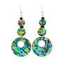 Exquisite Abalone & Black Onyx Dangle Earrings - The Shotridge Collection