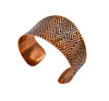 Diamond Design Hand Roller Printed Anticlastic Copper Cuff Bracelet - The Shotridge Collection