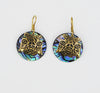 "Lovebirds" Alchemia Gold & Circular Abalone Earrings - The Shotridge Collection