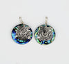 "Lovebirds" Sterling Silver & Circular Abalone Earrings - The Shotridge Collection