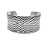 Diamond Hand Roller Printed Sterling Silver Cuff Bracelet - The Shotridge Collection