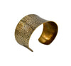 Diamond Design Hand Roller Printed Brass Cuff Bracelet - The Shotridge Collection