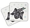 Raven with Holly - Holiday Drink Coasters
