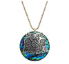 Abalone & Sterling Silver Lovebirds Necklace - 1 1/4 inch - The Shotridge Collection