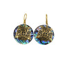 Lovebirds Alchemia Gold & Paua Disc Earrings - 1 inch - The Shotridge Collection