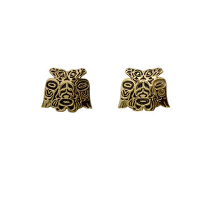 Lovebirds Alchemia Gold Post Earrings - 3/4 inch - The Shotridge Collection
