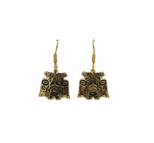 Lovebirds Alchemia Gold Dangle Earrings - 3/4 inch - The Shotridge Collection