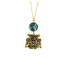 Lovebirds Alchemia Gold & Abalone Necklace - 3/4 inch - The Shotridge Collection