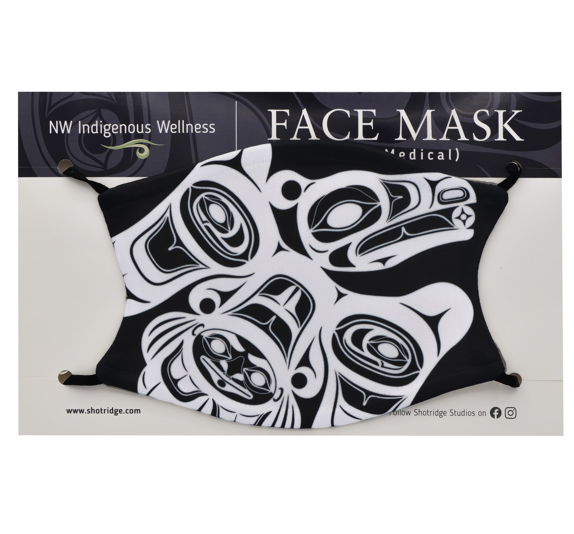 Formline Raven's Journey Face Mask | Native American Face Masks – The ...