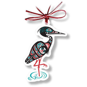 "Heron" Acrylic Holiday Ornament - The Shotridge Collection